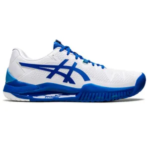 Asics Gel Resolution 8 White/Blue Men's Tennis Shoes - NEW ARRIVAL