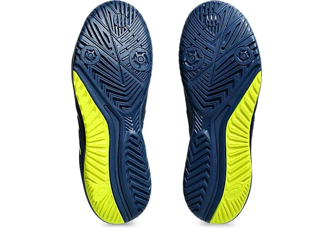 Asics Men's Gel Resolution 9 Hard Court WIDE 2E (Mako Blue/Safety Yellow)