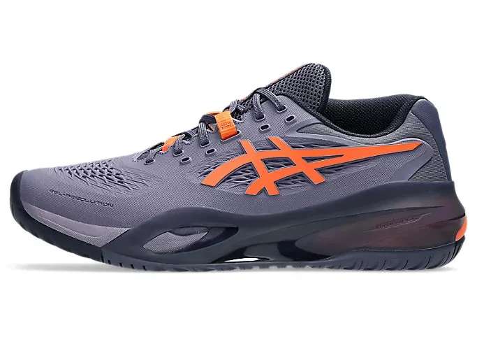 Asics Men's Gel Resolution X Hard Court WIDE 2E (Greyish Purple/Nova Orange)