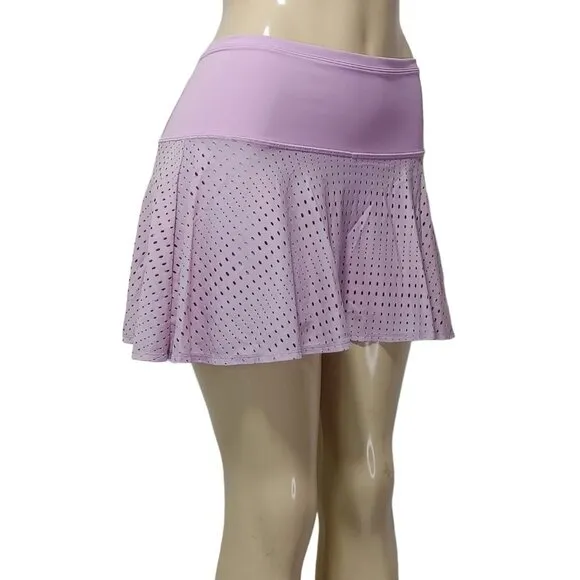 Athleta A-Game 14&quot; Perforated Skort Women's Size S Pink-Lavender
