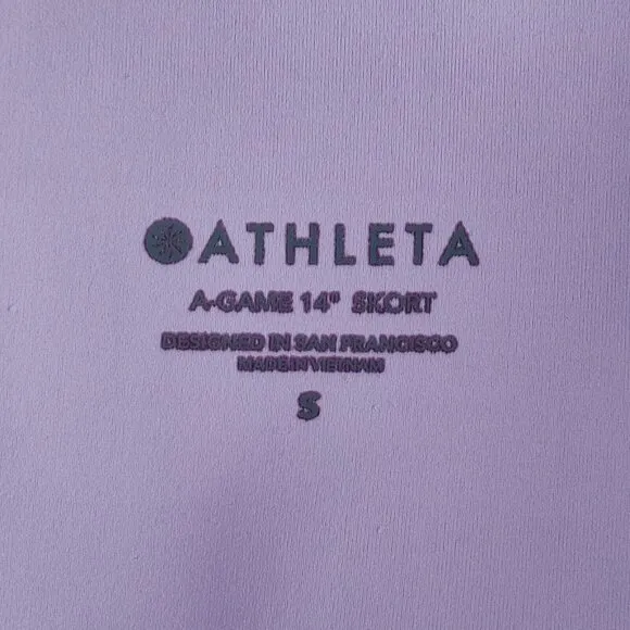 Athleta A-Game 14&quot; Perforated Skort Women's Size S Pink-Lavender
