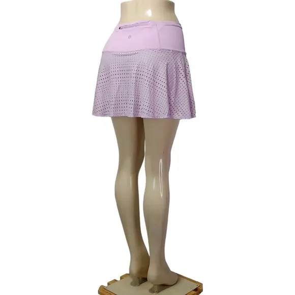 Athleta A-Game 14&quot; Perforated Skort Women's Size S Pink-Lavender
