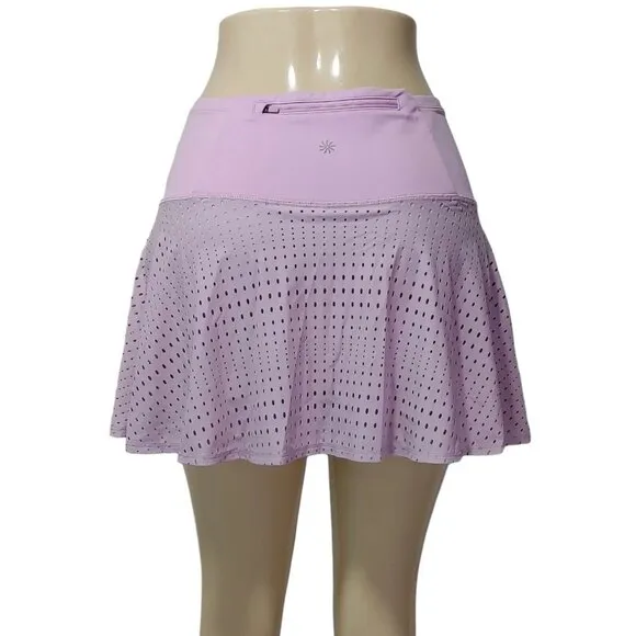 Athleta A-Game 14&quot; Perforated Skort Women's Size S Pink-Lavender