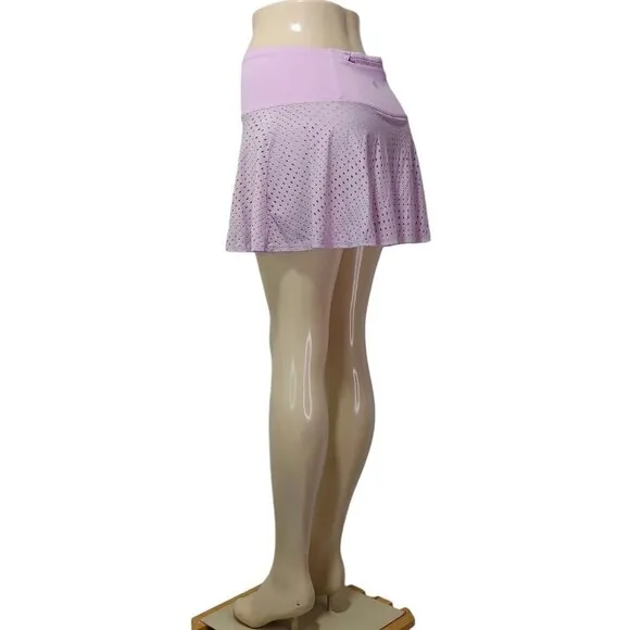 Athleta A-Game 14&quot; Perforated Skort Women's Size S Pink-Lavender