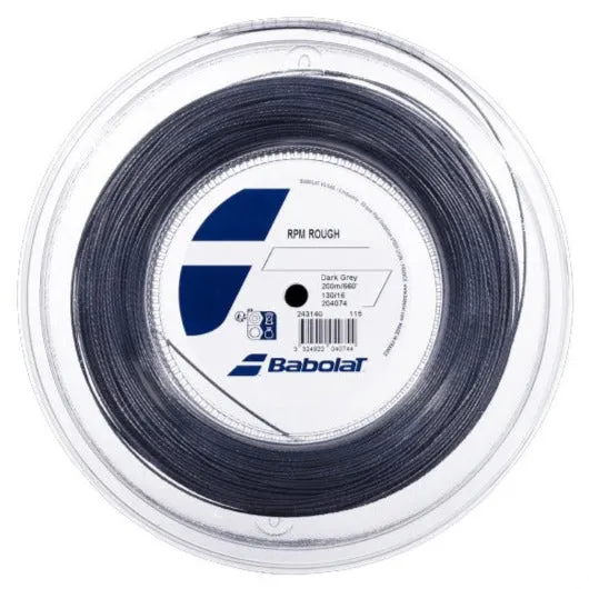 Babolat RPM Rough 17/1.25 Tennis String Reel (Dark Grey)