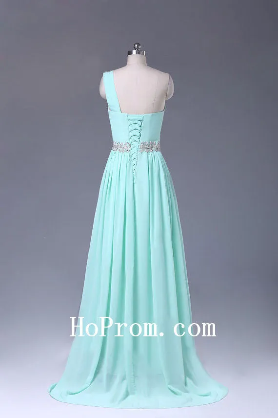Beading Belt Prom Dresses,A-Line Prom Dress,Evening Dress
