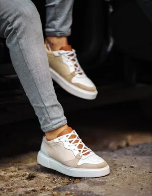 Beige Low Top Sneakers