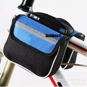 Bicycle Top Tube Frame Blue Pouch Bag