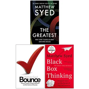 Black box thinking, bounce and the greatest 3 books collection set
