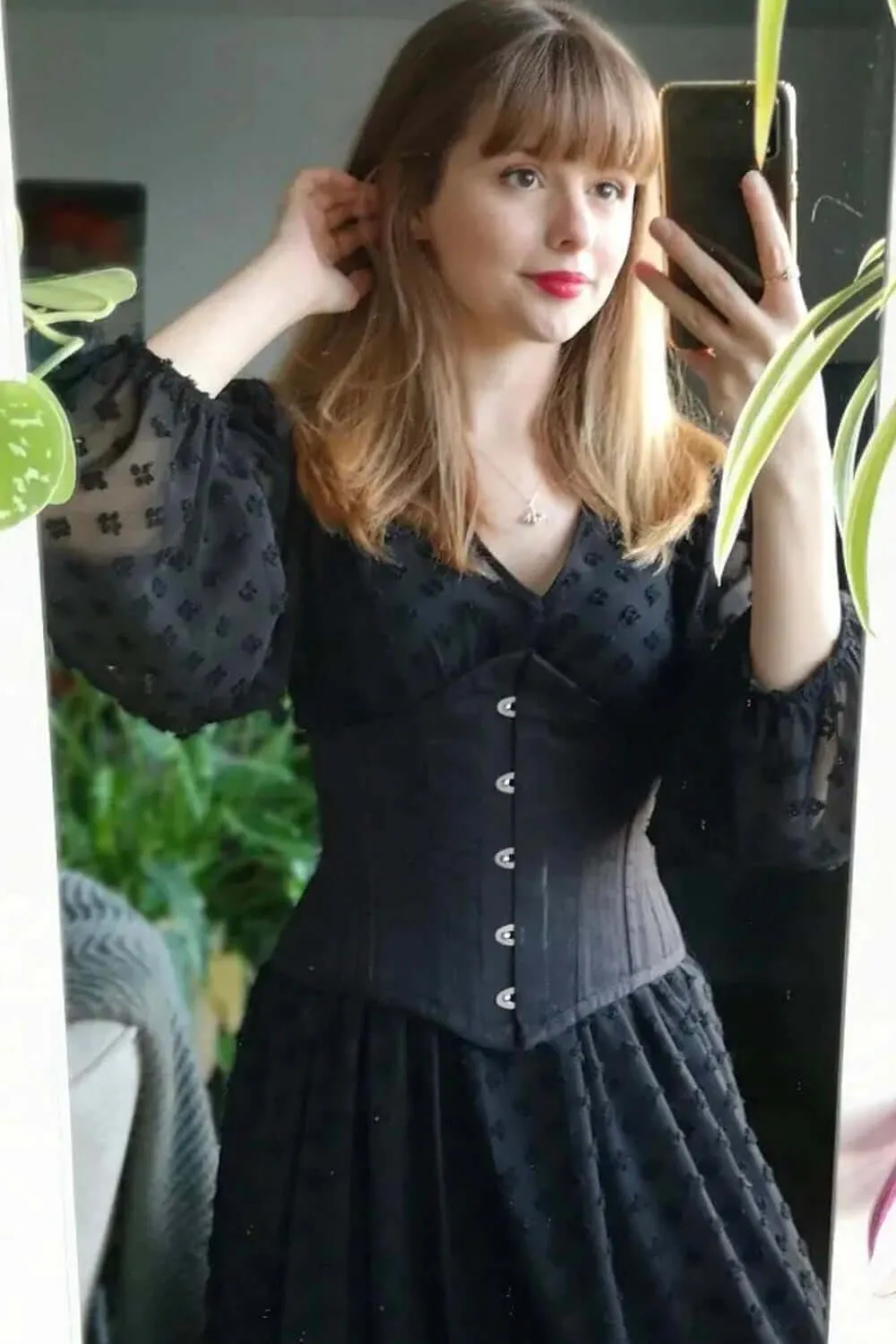 Black Cotton Expert Waist Training Waspie Corset