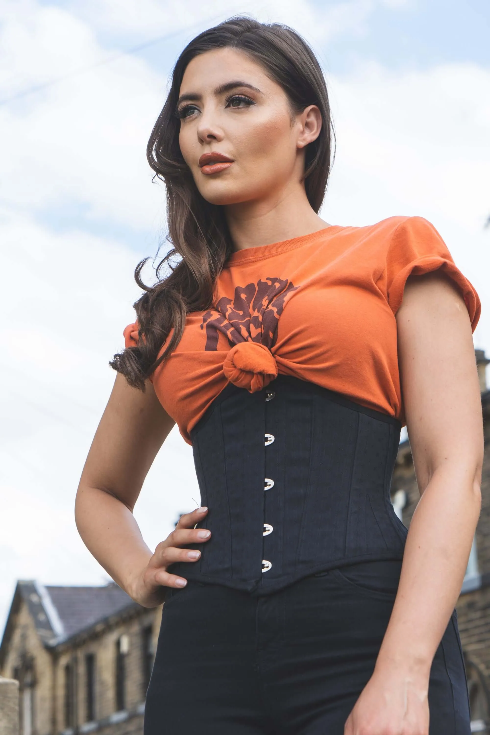Black Cotton Expert Waist Training Waspie Corset
