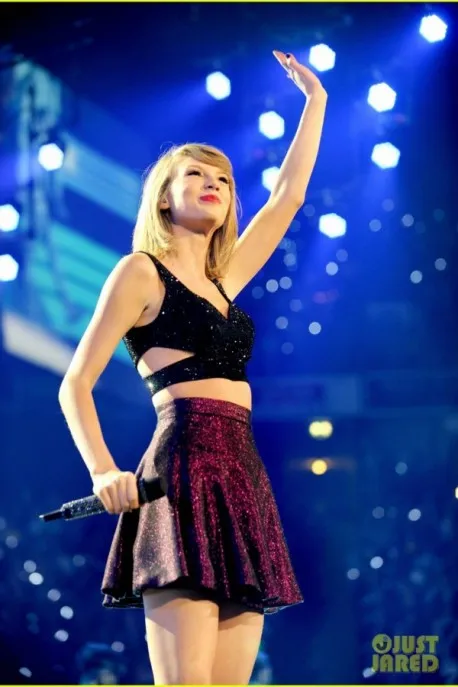 Black Purple Taylor Swift Short Mini Two Piece Dress Sparkly Prom Celebrity Dress 1989 World Tour