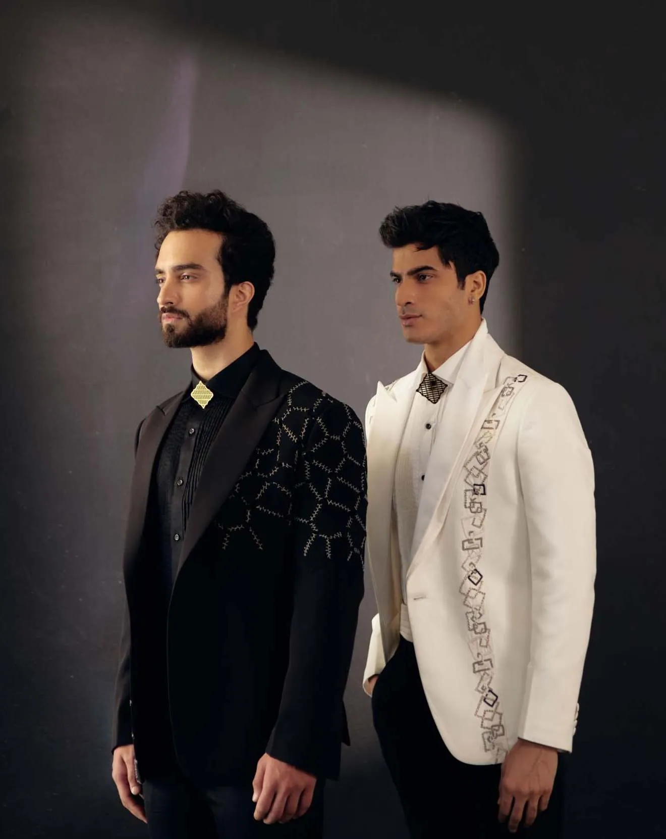 Black Tuxedo With Shirt And Tapered Trousers