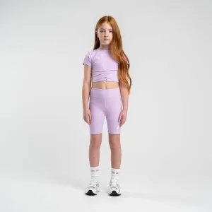 BONINI BY A DEE - Ruched T-Shirt & Cycling Shorts Aspire - Lilac Bloom