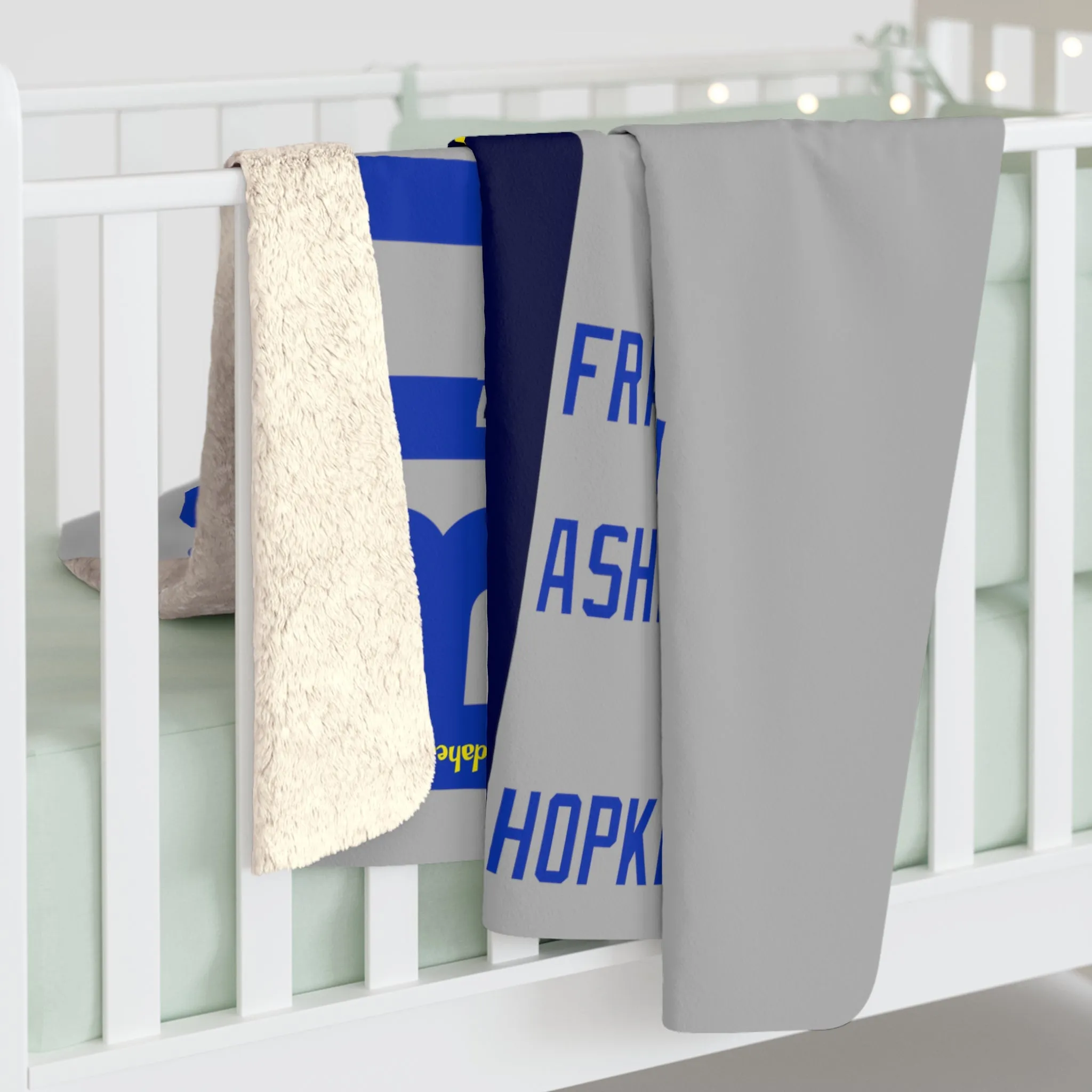 Boston Skyline Run Route Sherpa Fleece Blanket