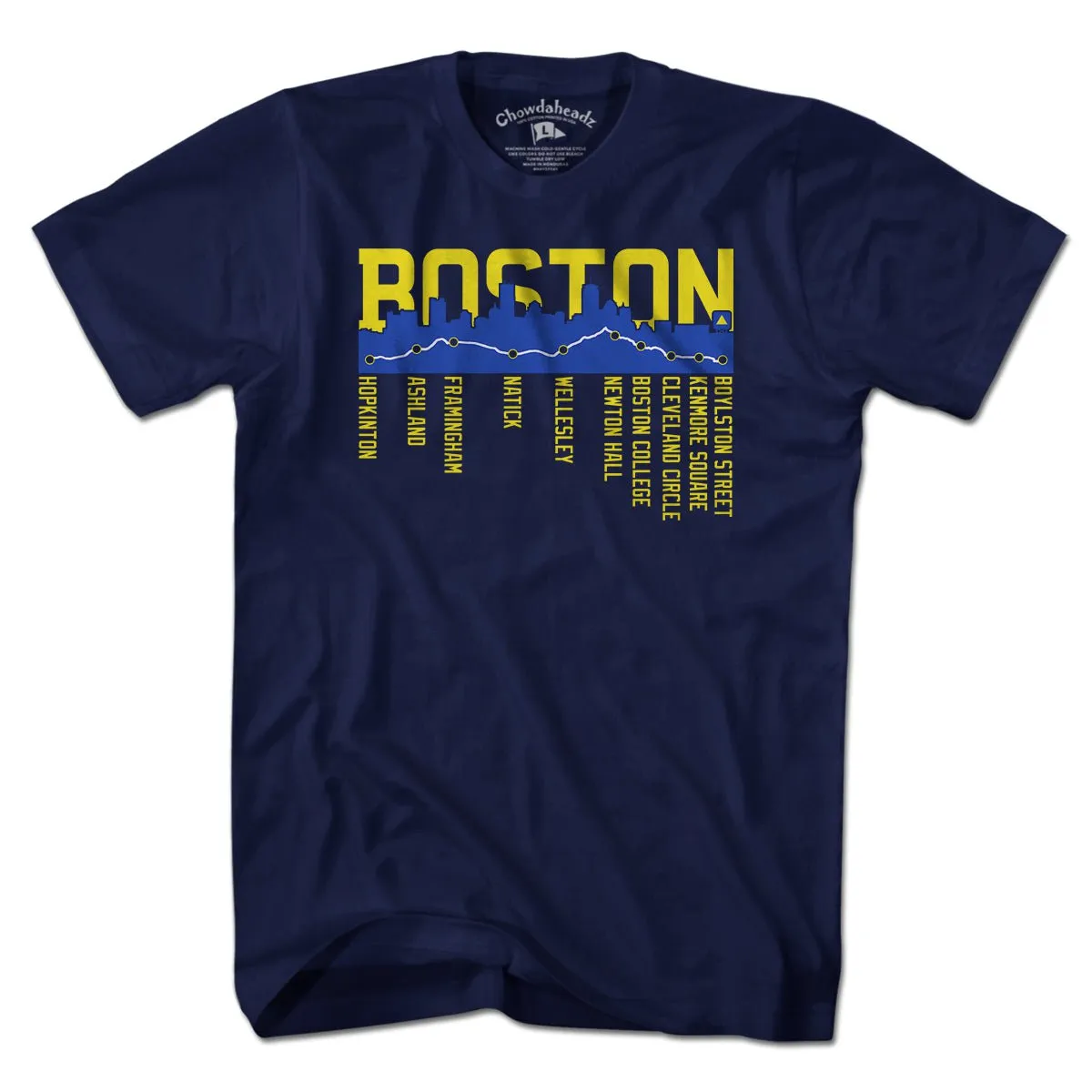 Boston Skyline Run Route T-Shirt