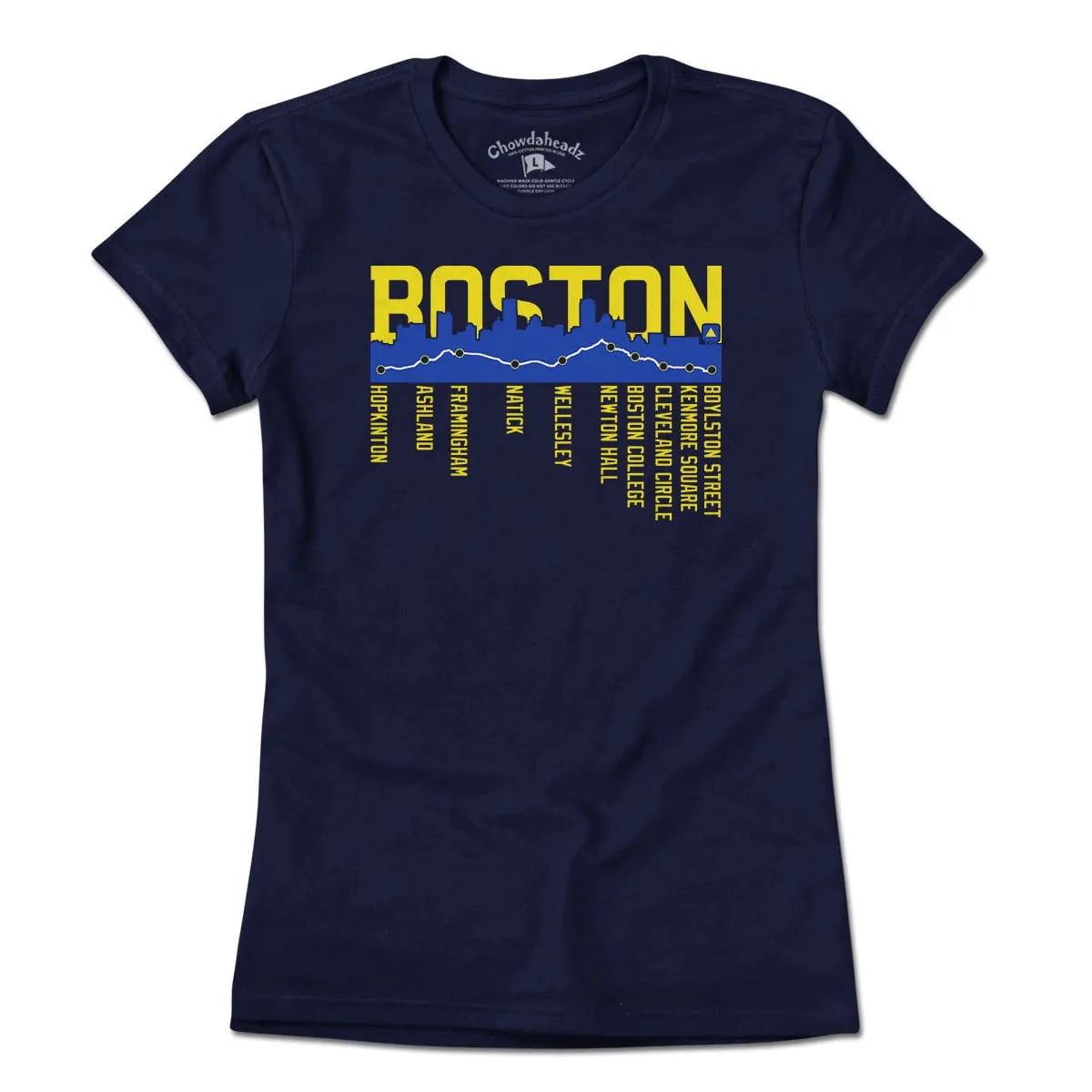 Boston Skyline Run Route T-Shirt