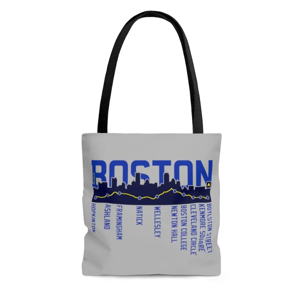 Boston Skyline Run Route Tote Bag