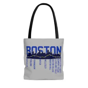 Boston Skyline Run Route Tote Bag