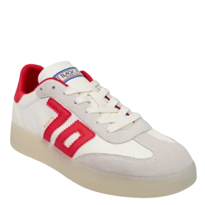 Boston Sneaker in White Red