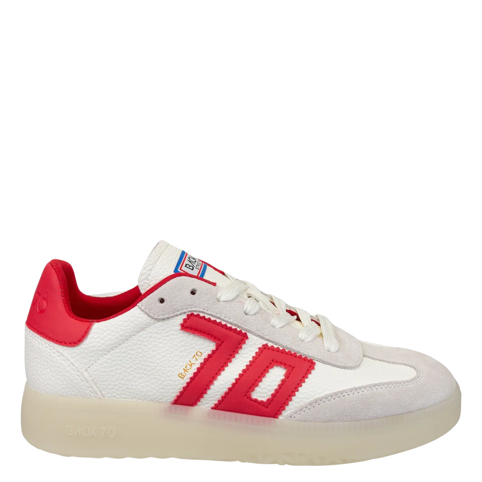 Boston Sneaker in White Red