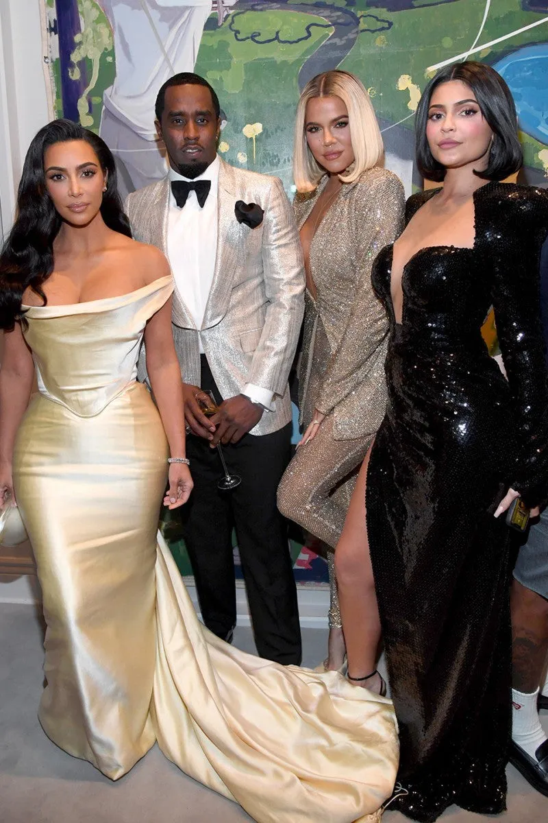 Champagne Kim Kardashian (Kim K) Corset Off The Shoulder Wedding Dress Diddy's 50th Birthday Party