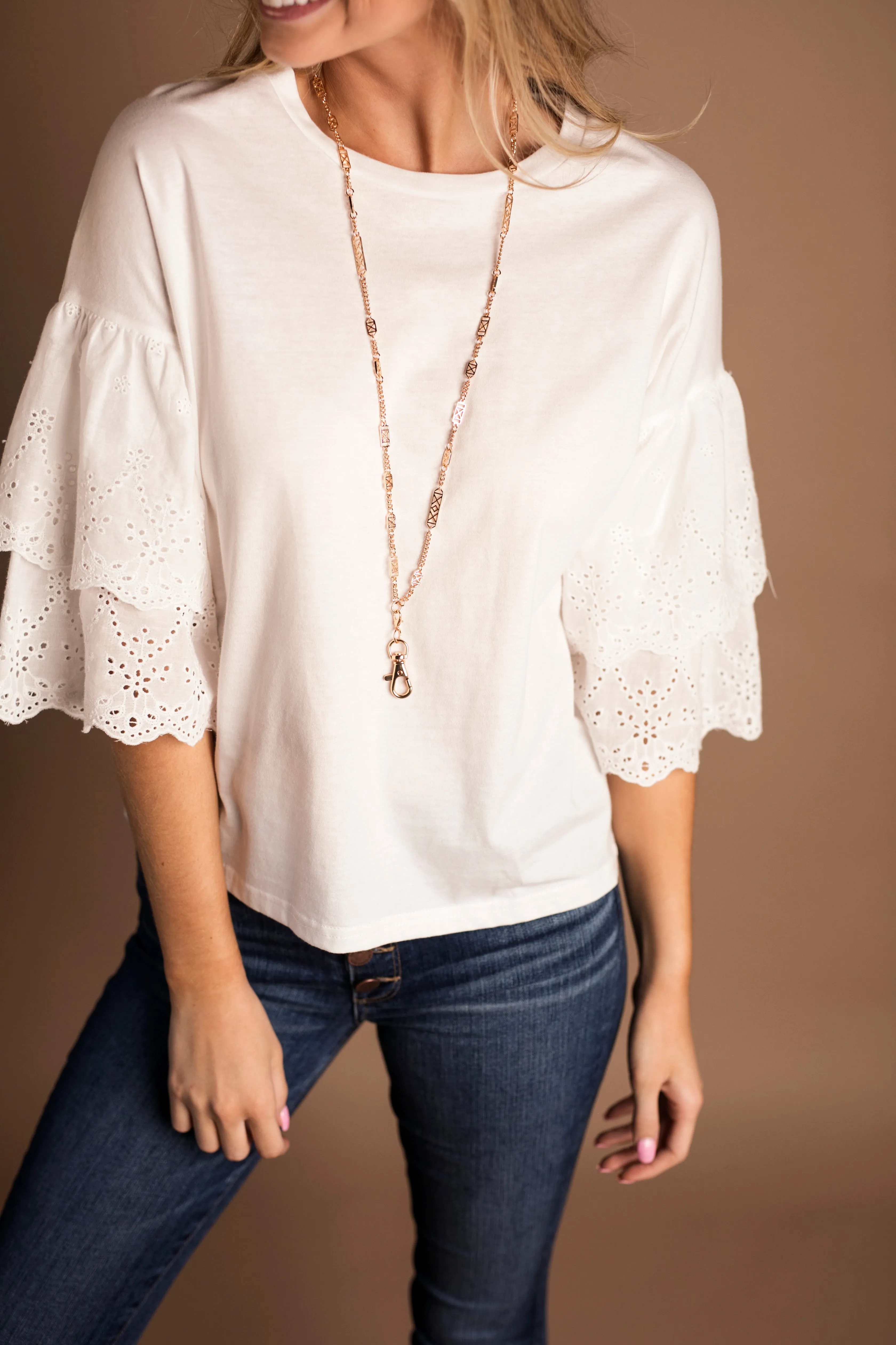 Christina Geometric Fashion Lanyard (Gold)