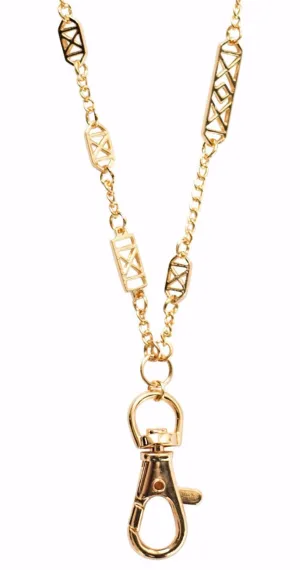 Christina Geometric Fashion Lanyard (Gold)