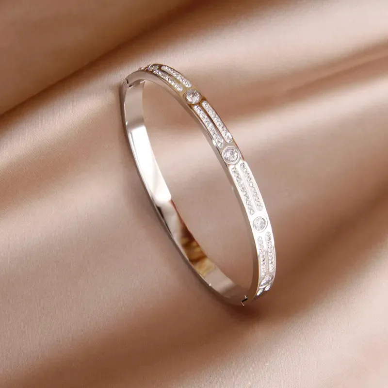 Classic Stainless Steel Letter B Charm Bracelet