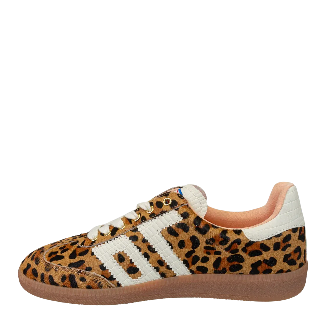Cloud Sneaker in Leopard Camel White