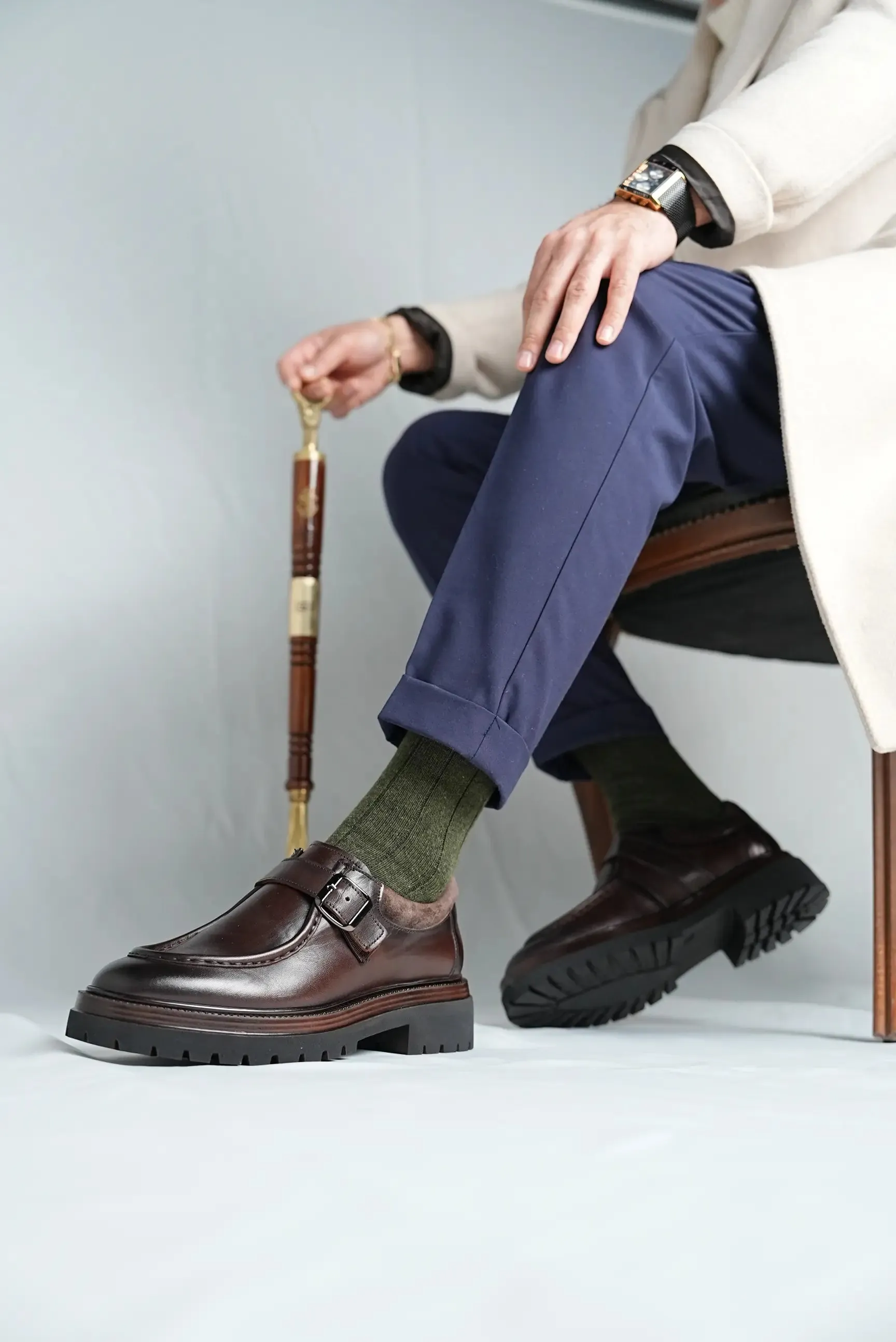 Coffee Brown Single Monk
