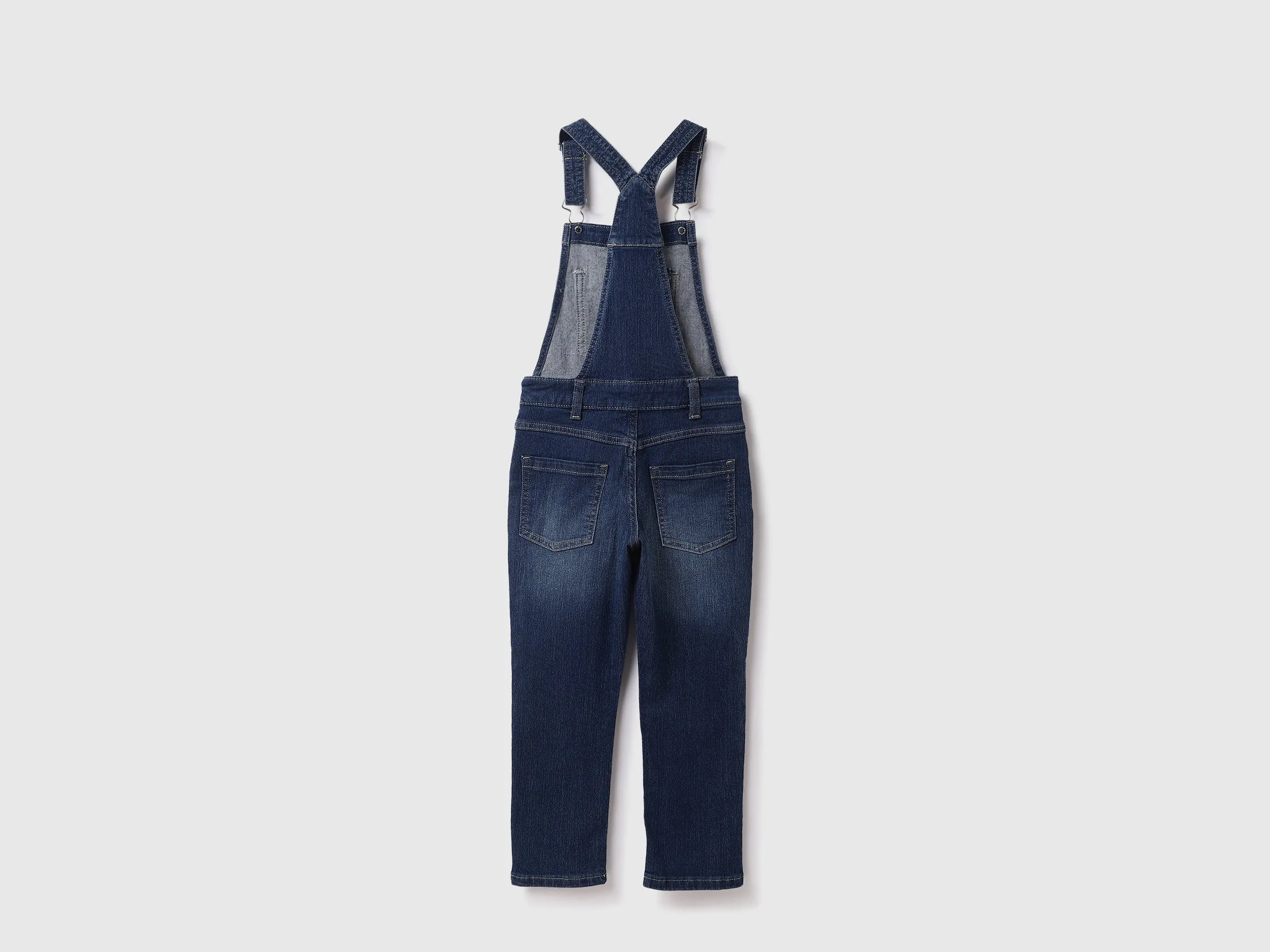 Cotton Solid Regular Length Girls Dungaree
