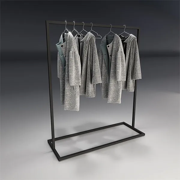 CR016 Metal Hanging Clothes Display Rack Organization