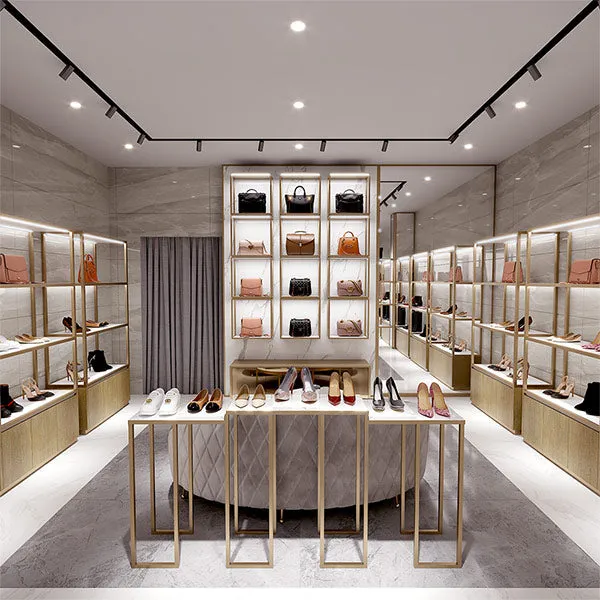 CR066 Boutique Shop Window Display Case Metal Frame LED Light