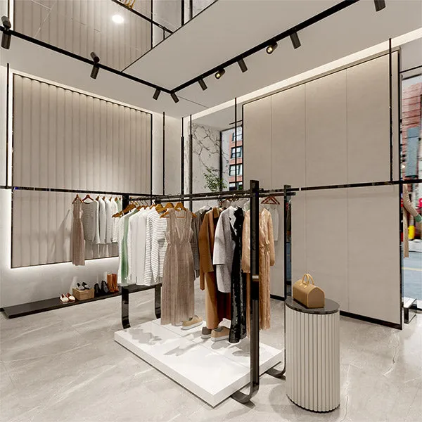CR073 Clothing Retail Wall Display Rack Floor to Ceiling
