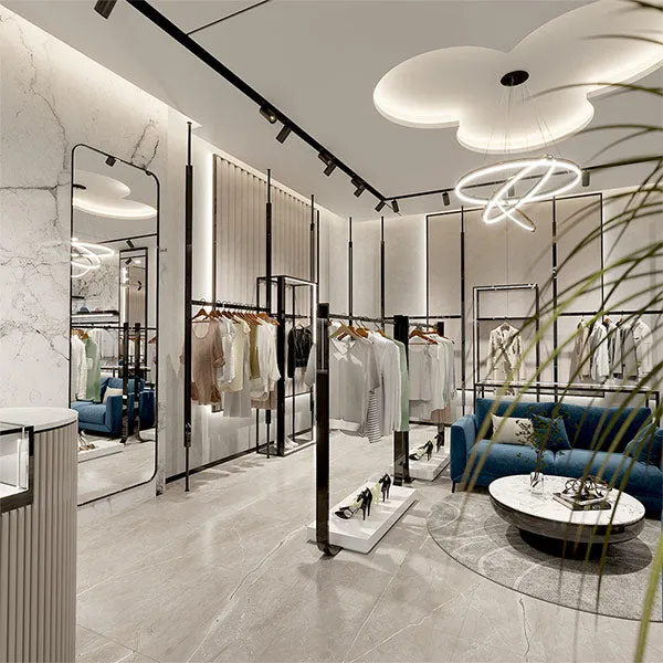 CR073 Clothing Retail Wall Display Rack Floor to Ceiling
