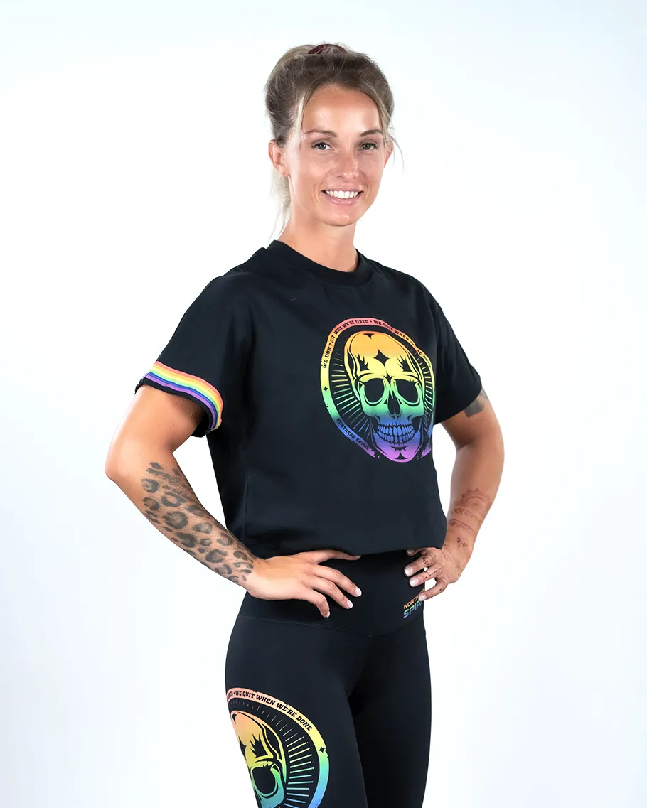 Crop Tee - NS Wings Pride Skull