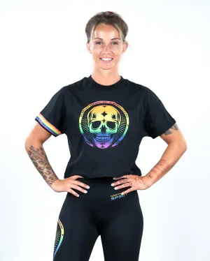 Crop Tee - NS Wings Pride Skull