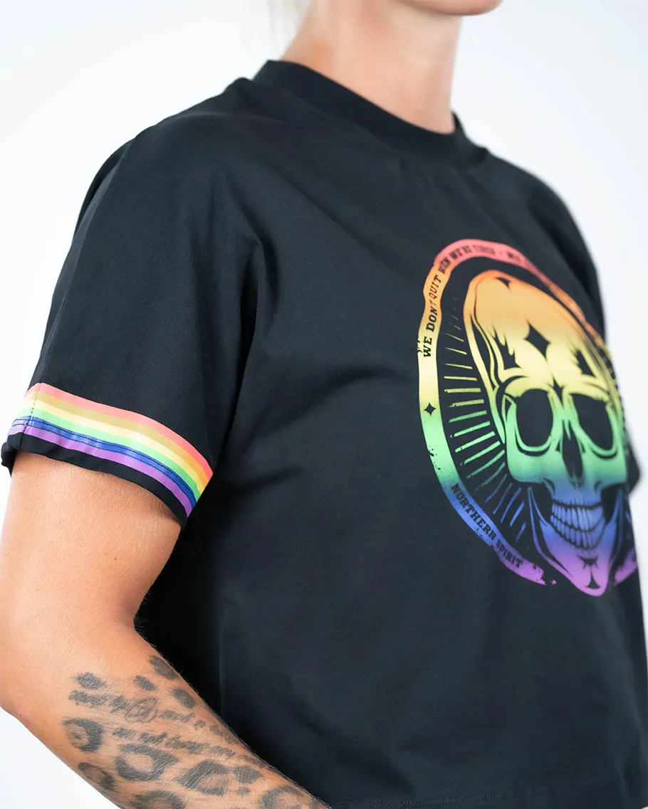 Crop Tee - NS Wings Pride Skull