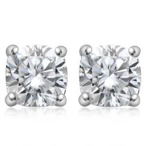 Cushion Cut Moissanite Diamond Classic Stud Earrings