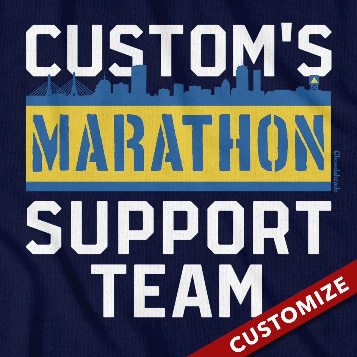 Custom Name's Marathon Support Team T-Shirt