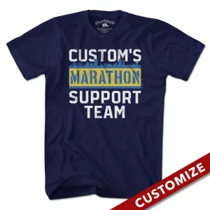 Custom Name's Marathon Support Team T-Shirt