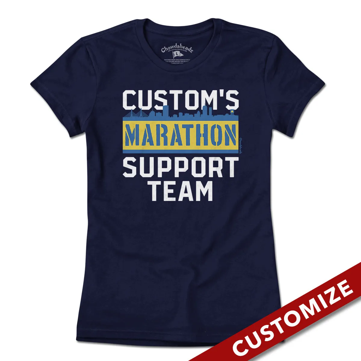 Custom Name's Marathon Support Team T-Shirt