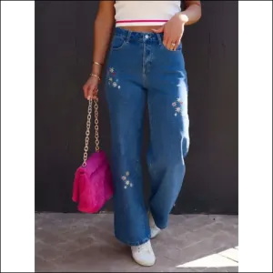 Dance Like no One’s Watching in our Embroidered Chic Straight Jeans!