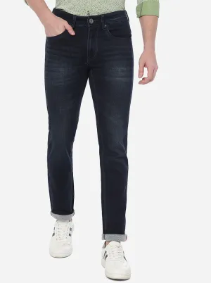 Dark Blue Washed Narrow Fit Jeans | Greenfibre