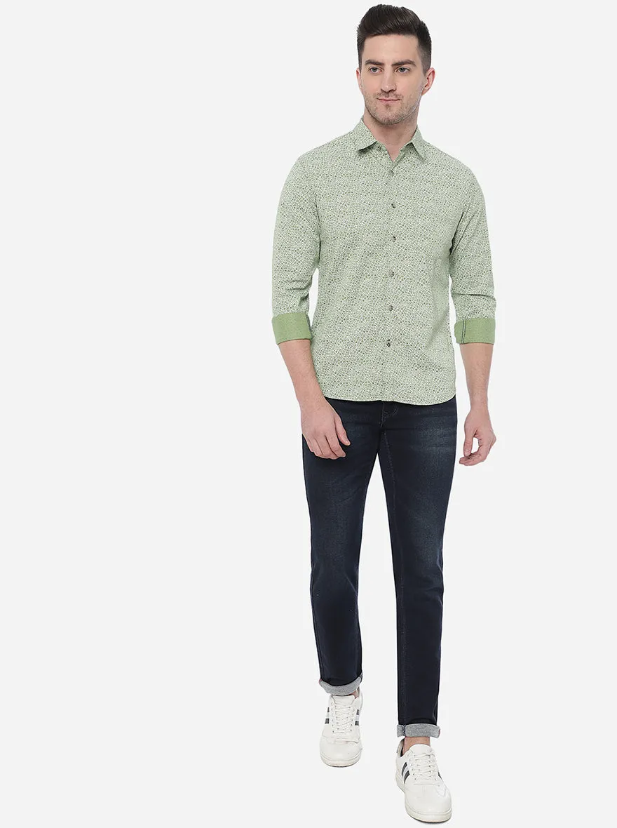 Dark Blue Washed Narrow Fit Jeans | Greenfibre