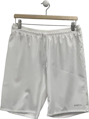 Decathlon White Sport Running Gym Breathable Fitness Shorts UK L