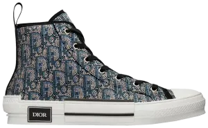 Dior B23 High 'Dior Oblique Strass - Blue' Sneakers for Men