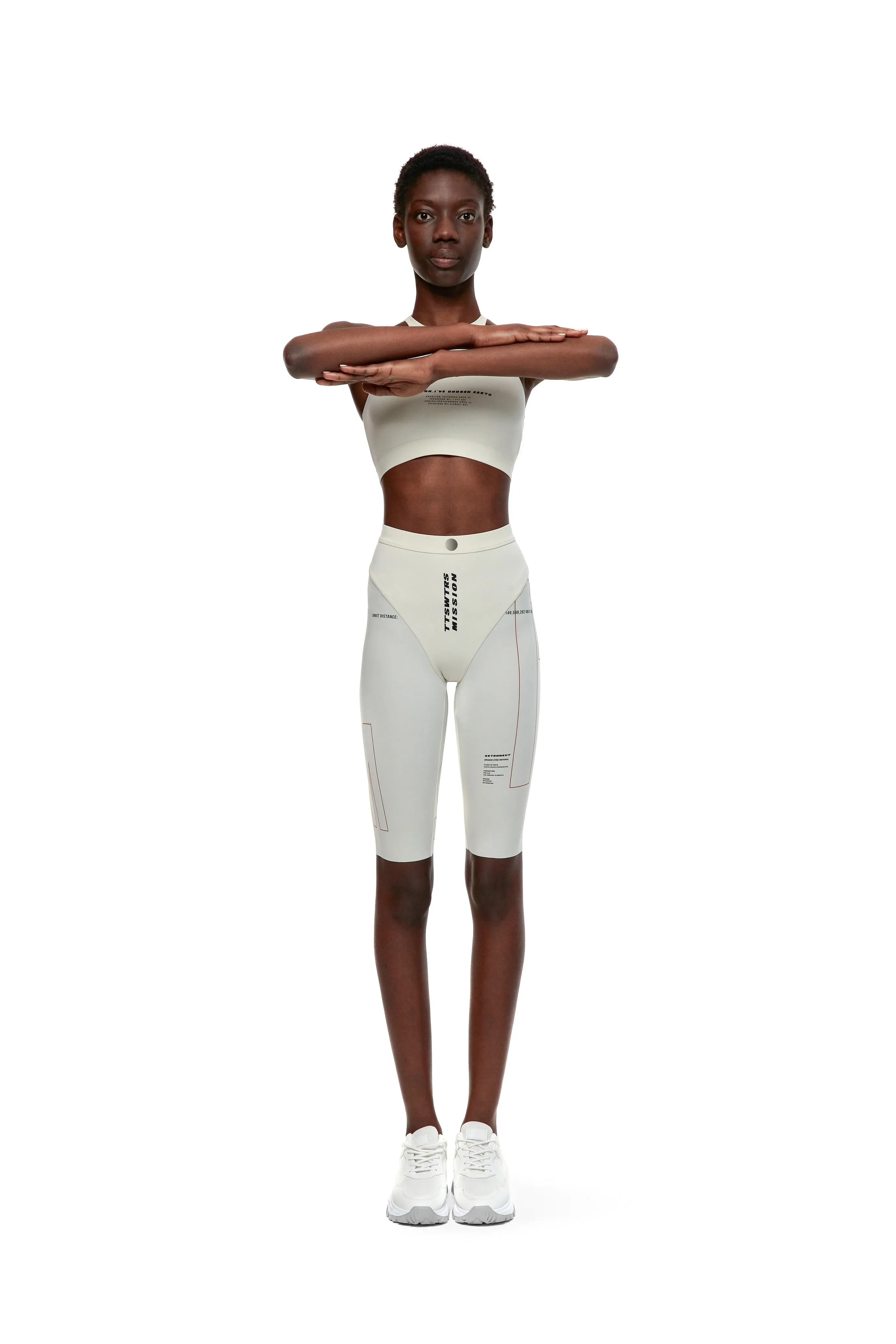 Ecru cycling shorts