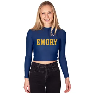 Emory Navy Mock Neck Top